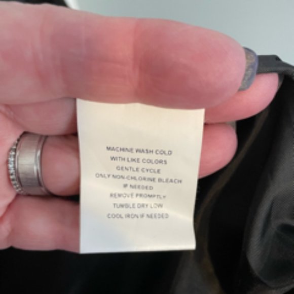 Sag Harbor Stretch ¾ Length Sleeve Black Damask Jacket Size 16P - Picture 5 of 6